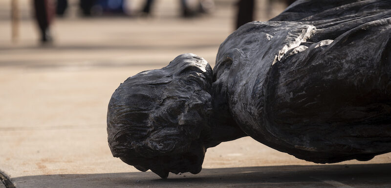 Protesters Tear Down Christopher Columbus Statue Outside Minnesota State Capitol