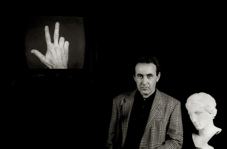 Augusto De Luca fotografa Michele Santoro